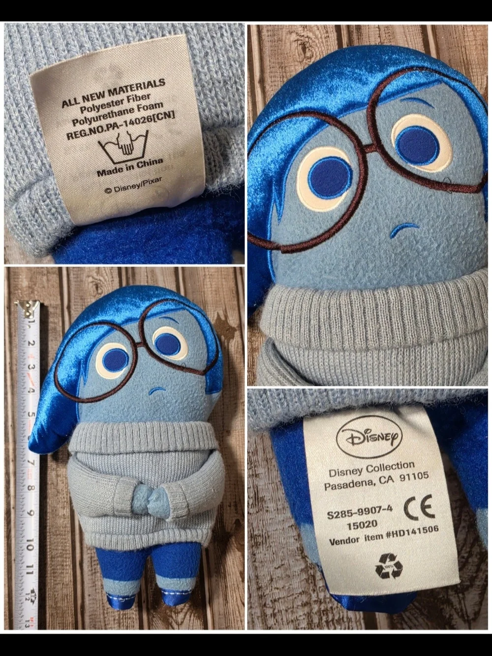 Set of 5 Inside Out Plush Dolls (2015)